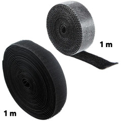 AG736B Organiser kardborrband 1m svart