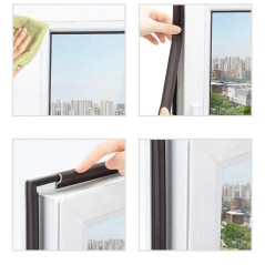 DA389 Självhäftande tätning för fönster och dörrar 4m svart