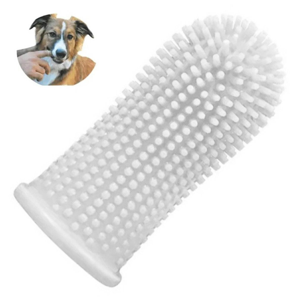DA392 Transparent silikonborste för att borsta hund- och katttänder DA392 Transparent silikonborste för att borsta hund- och katttänder