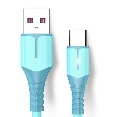 KK24 USB-kabel typ C 2m med LED-ljus