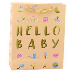Presentpåse för barn Hello Baby Persika 32 x 26 x 10cm