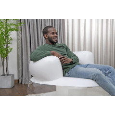 Uppblåsbar fåtölj Vit 112 x 112 x 70 cm Bestway 75138