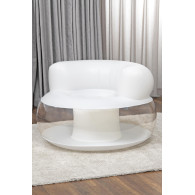 Dmuchany Fotel Biały 112 x 112 x 70 cm Bestway 75138
