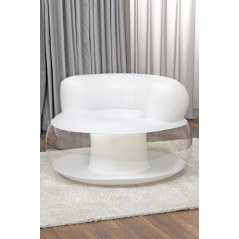 Uppblåsbar fåtölj Vit 112 x 112 x 70 cm Bestway 75138