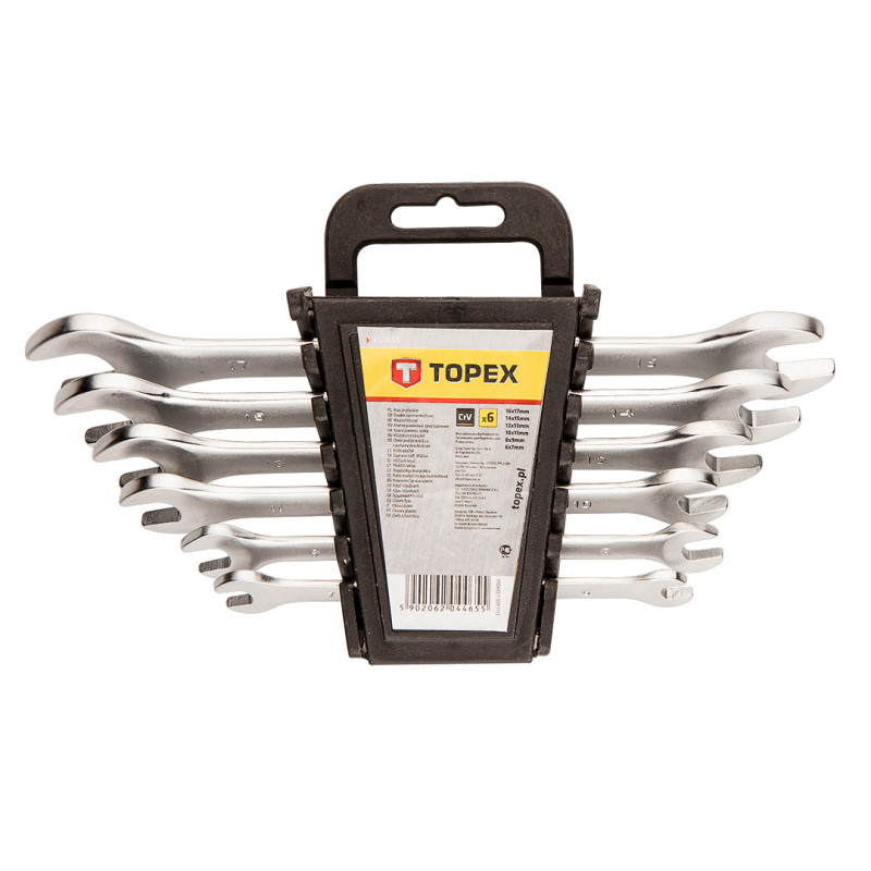 Dubbla ringnycklar 6-17 mm, set med 6 stycken.