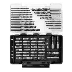 Set med borr och bits, insatser, 66 delar.