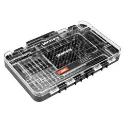 Set med borr och bits, fästen, 120 delar.