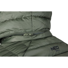 Jacka MixMatch, quiltad, dun, lätt, olivsvart, storlek L