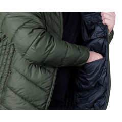 Jacka MixMatch, quiltad, dun, lätt, olivsvart, storlek XL