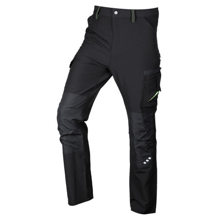 Arbetsbyxor MixMatch, 4-vägsstretch, svart-gröna, storlek XXXL