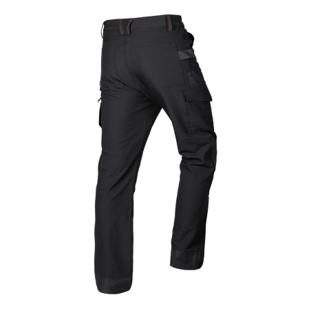 Arbetsbyxor MixMatch, 4-vägsstretch, svart-orange, storlek M