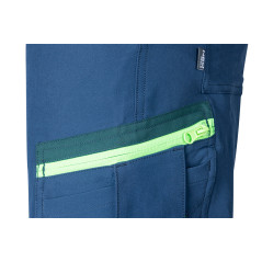 Arbetsbyxor MixMatch, 4-vägsstretch, marinblå-gröna, storlek L