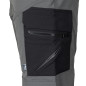 Arbetsbyxor MixMatch, 4-vägsstretch, med fickor, Cordura, grå-svarta, storlek M.
