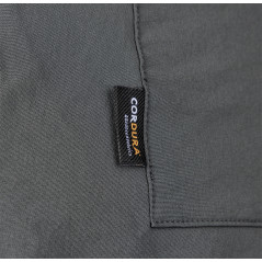 Arbetsbyxor MixMatch, 4-vägsstretch, med fickor, Cordura, gråsvarta, storlek XL.