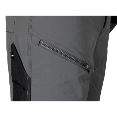 Arbetsbyxor MixMatch, 4-vägsstretch, med fickor, Cordura, gråsvarta, storlek XXL