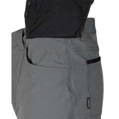 Arbetsbyxor MixMatch, 4-vägs stretch, med fickor, Cordura, grå-svarta, storlek XXXL.