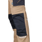 Arbetsbyxor MixMatch, 4-vägsstretch, med fickor, Cordura, beige-svarta, storlek L