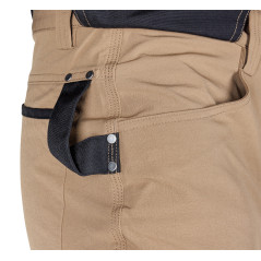 Arbetsbyxor MixMatch, 4-vägsstretch, med fickor, Cordura, beige-svarta, storlek XXL