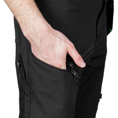 Arbetsbyxor MixMatch, 4-vägs stretch, med fickor, Cordura, svarta, storlek S