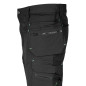 Arbetsbyxor MixMatch, 4-vägsstretch, med fickor, Cordura, svarta, storlek L