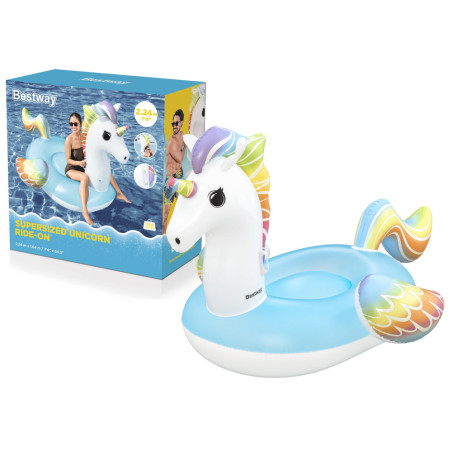 Uppblåsbar enhörning 224 x 164 cm Bestway 41113