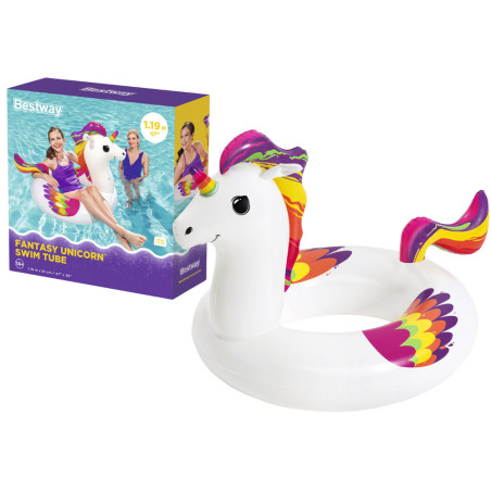 Uppblåsbar Enhörningsbadring 119 x 91 cm Bestway 36159