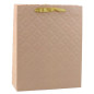 Presentpåse med Prägling Ljusbeige 32 x 26 x 10cm