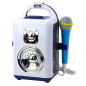 Ljudboxmusikset med mikrofon, Bluetooth-högtalare, MP3-spelare, inspelning och LED-ljus.