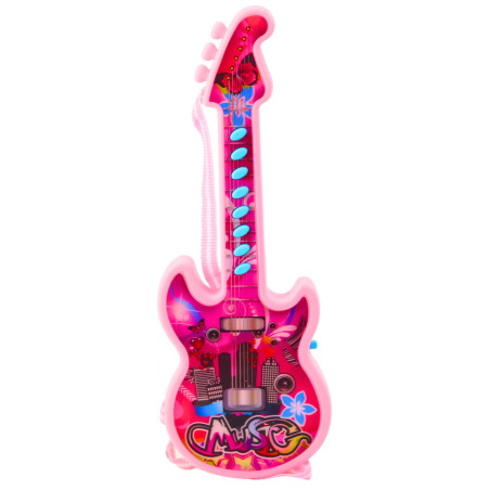 Elgitarr för barn Melodier Solmisationsskala Rosa 29cm