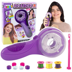 Set för hårsmycken flätverktyg flättråd gummiband pärlor