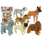Set med 6 hundfigurer, hundfigurer, rashundar.