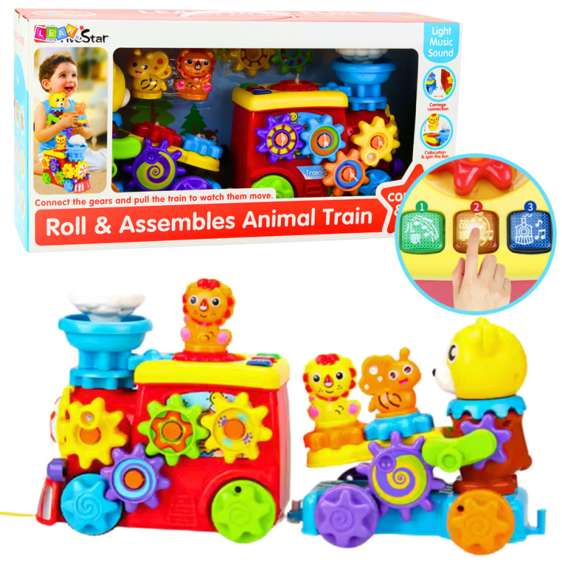Musikalisk Interaktiv Tåg För Småbarn Björn Kugghjul Färgglad