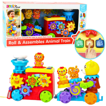 Musikalisk Interaktiv Tåg För Småbarn Björn Kugghjul Färgglad