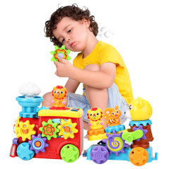 Musikalisk Interaktiv Tåg För Småbarn Björn Kugghjul Färgglad