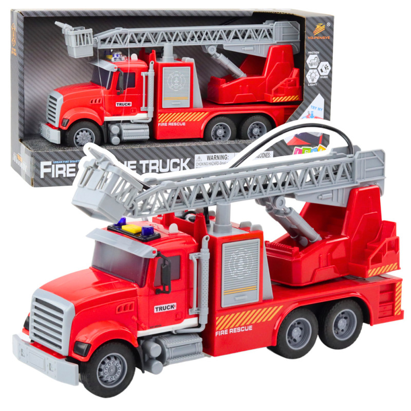 Brandbil Stege Teleskopisk Driv Vatten Ljus Ljud