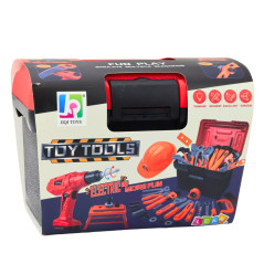 Verktygslåda för hantverkare med batteridriven borr 55 delar