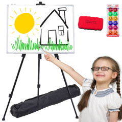 Magnetiskt tavelsats 90x60cm på stativ Magneter Pennor Suddgummi