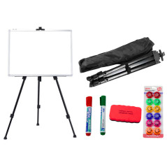 Magnetiskt tavelsats 90x60cm på stativ Magneter Pennor Suddgummi
