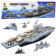 Stor militär hangarfartyg Jaktplan Stridsvagnar Fordon 70 cm