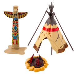 Indianskt set Figurer By Indianer By Tipi Tält Kajak Totem