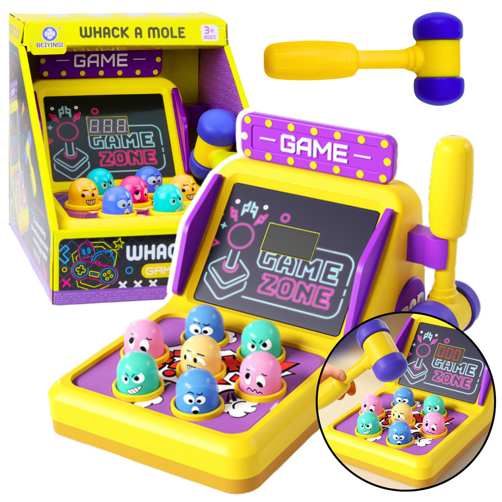 Arkadspel Whack A Mole med Hammare Ljus Ljud