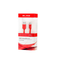 66-066 Przyłącze usb a - micro b 1,0m czerwone flat