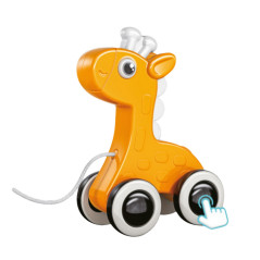 Giraff Leksak Att Dra På Snöre Pipa Ekologisk Gul