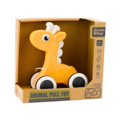 Giraff Leksak Att Dra På Snöre Pipa Ekologisk Gul