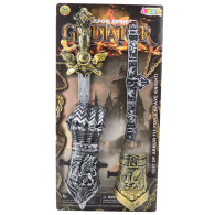 Riddarset Gladiator Svärd Skyddsbenskydd Smyckad Bälte