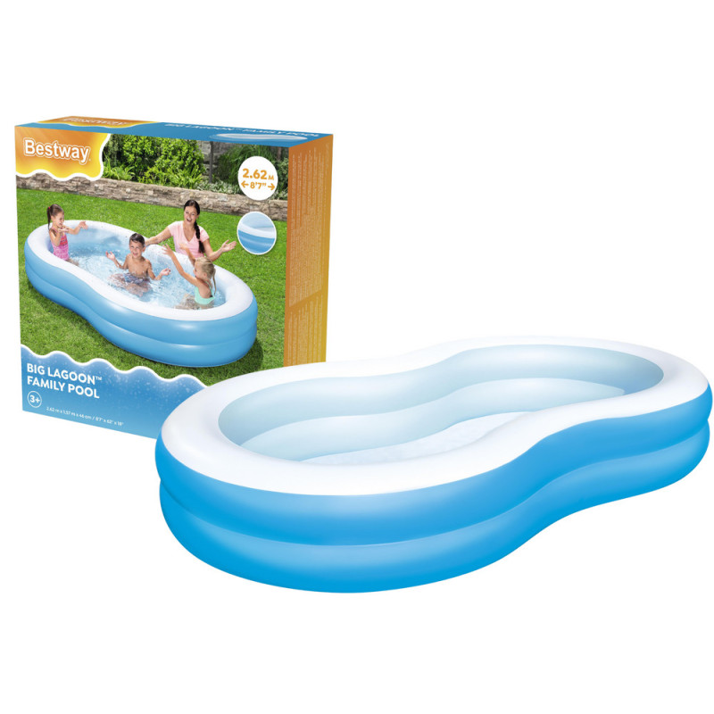 Uppblåsbar pool 262 x 157 x 46 cm Bestway 54117