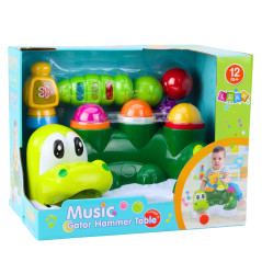 Arkadspel Bollskjutare Bollrutschbana Interaktiv Hammare Krokodil