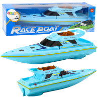 Båt Motorbåt Flytande Yacht På Batteri Blå