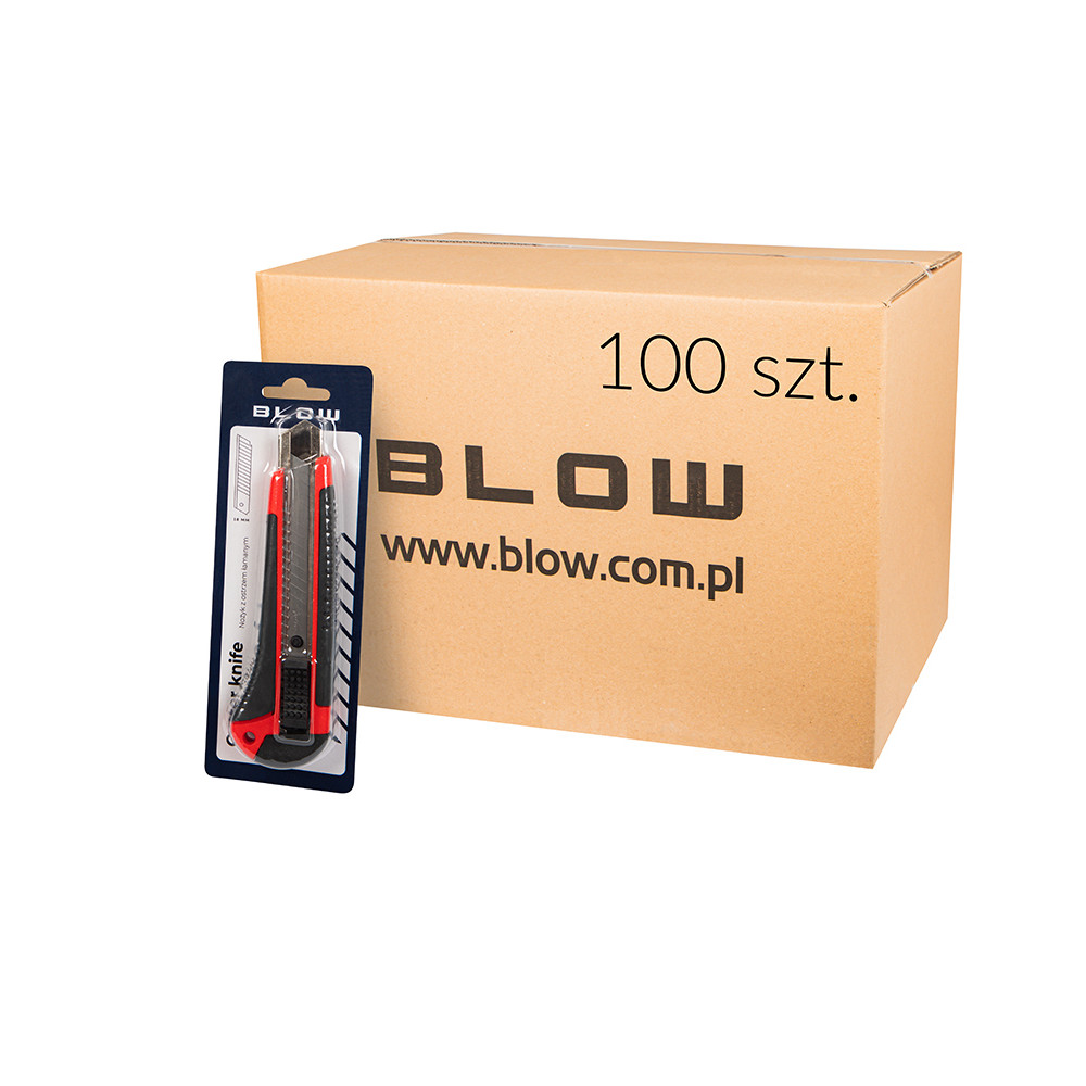 53-277 Nożyk łamany 18mm metalowy introligatorski blow opakowanie 53-277 Nożyk łamany 18mm metalowy introligatorski blow opakowanie