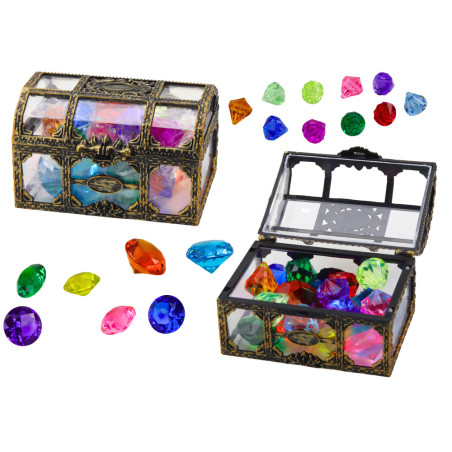 Diamanter i låda kista färgglada 17 stycken